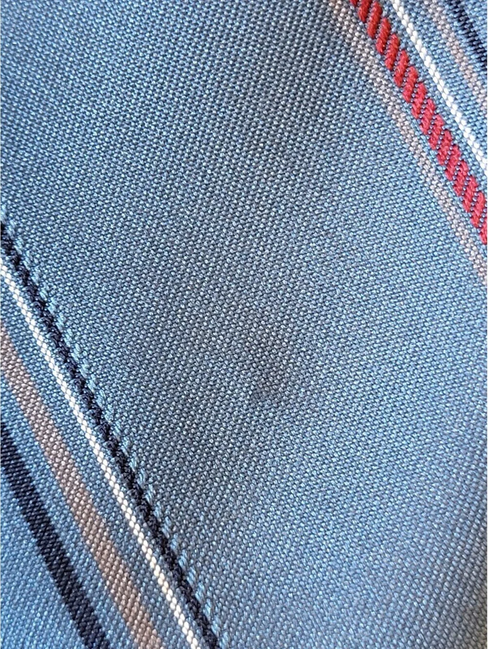 Vintage Christian Dior Men's Light Blue Tan Stripe Tie Necktie Made In USA
